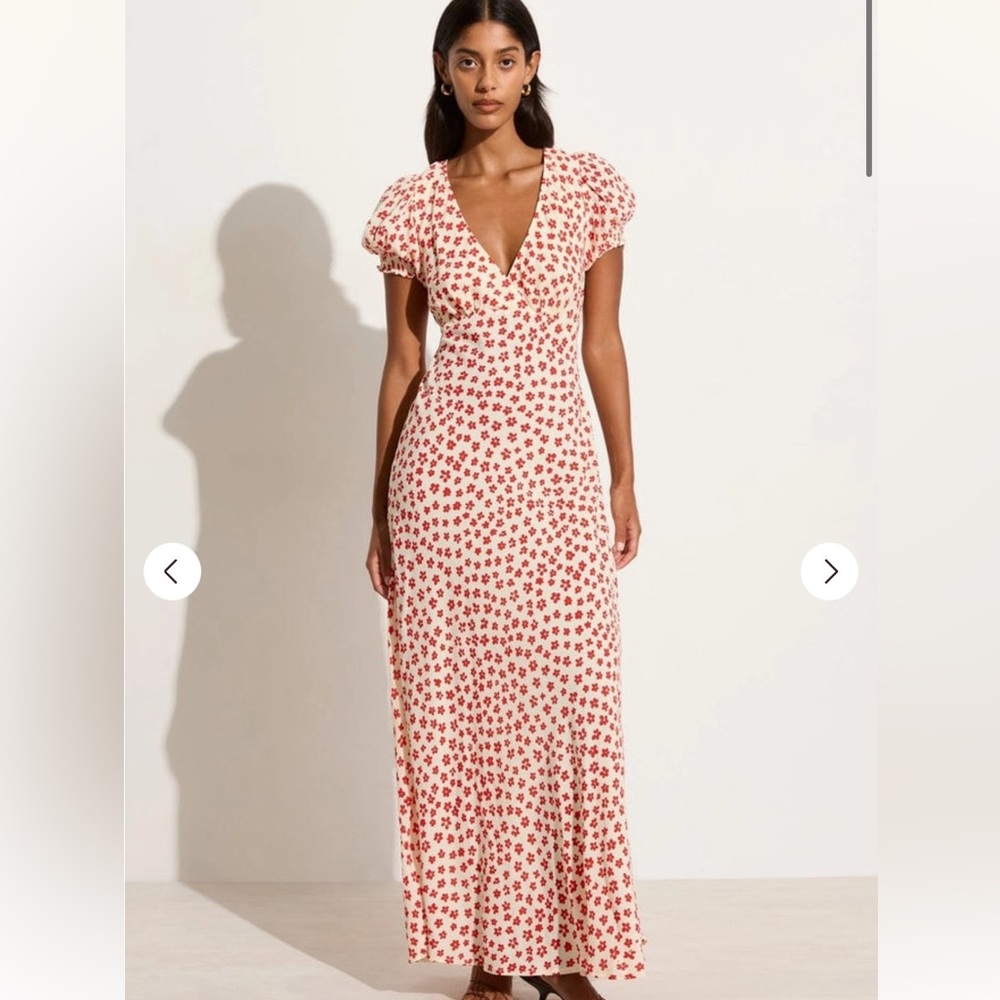 Reis Maxi Dress Gita Floral Red